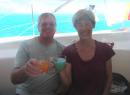 Gail & Tony partaking in the colorful drinks